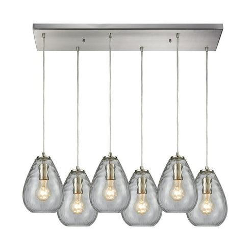 Elk Lagoon 6 Light Rectangular Pendant Fixture In Model: 10760/6RC
