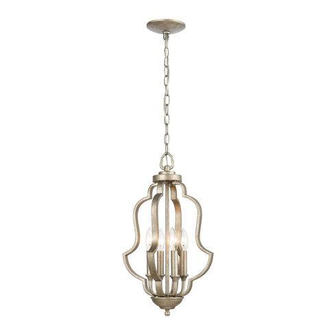 Elk Lanesboro 4 Light Pendant In Dusted Silver Model: 75104/4