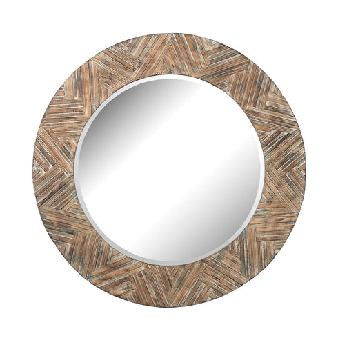 Elk Large Round Wood Mirror Model: 51-10162