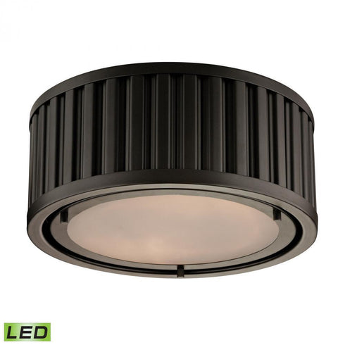 Elk Linden Manor 2 Light Flush Mount In Oil Model: 46130/2-LED