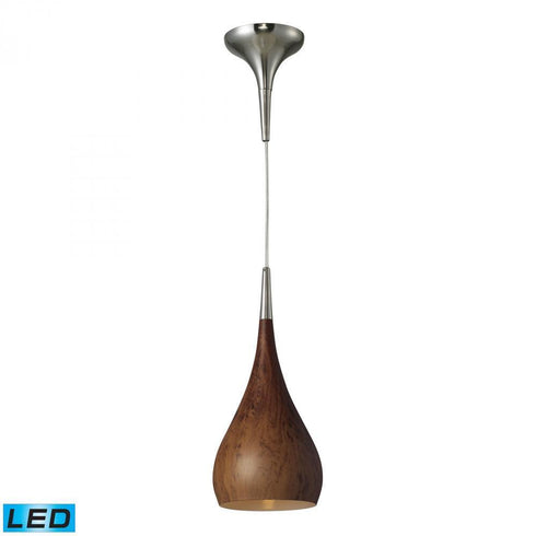 Elk Lindsey 1 Light Mini Pendant In Satin Nickel Model: 31341/1BW-LED