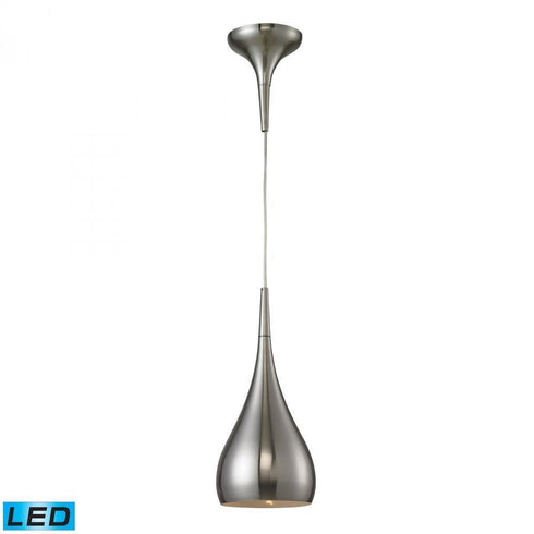 Elk Lindsey 1 Light Mini Pendant In Satin Nickel Model: 31341/1SN-LED
