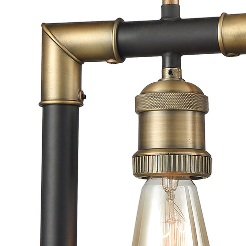 Elk Lisbon 1 Light Mini Pendant In Classic Brass Model: 69213/1