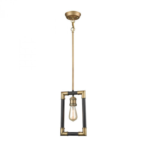 Elk Lisbon 1 Light Mini Pendant In Classic Brass Model: 69213/1