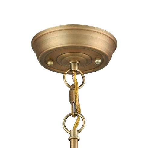 Elk Lisbon 1 Light Mini Pendant In Classic Brass Model: 69213/1