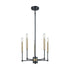 Elk livington Livingston 5 Light Chandelier In Matte Black Model: 15276/5