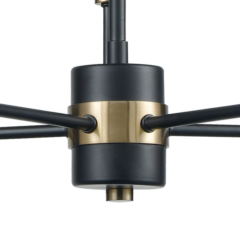 Elk livington Livingston 5 Light Chandelier In Matte Black Model: 15276/5