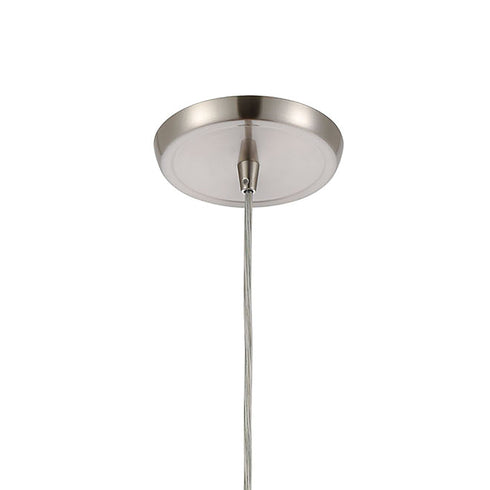 Elk Liz 1 Light Mini Pendant In Satin Nickel With Model: 21192/1
