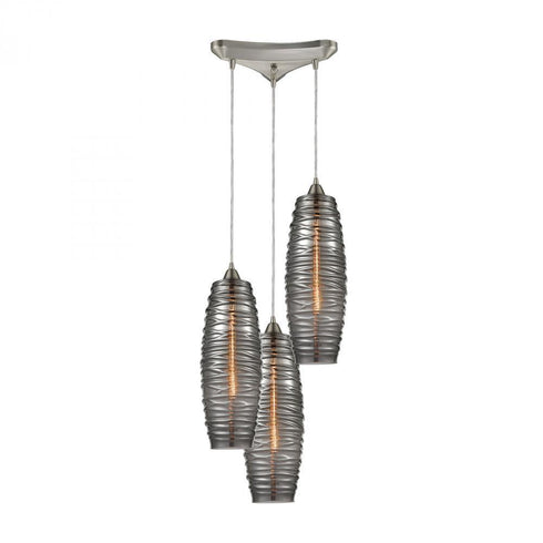 Elk Liz 3 Light Triangular Mini Pendant Fixture Model: 21193/3