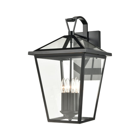 Elk Main Street 4 Light Outdoor Sconce In Black Model: 45472/4