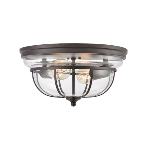Elk Manhattan Boutique 2 Light Flush Mount In Oil Model: 46564/2
