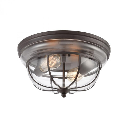 Elk Manhattan Boutique 2 Light Flush Mount In Oil Model: 46564/2