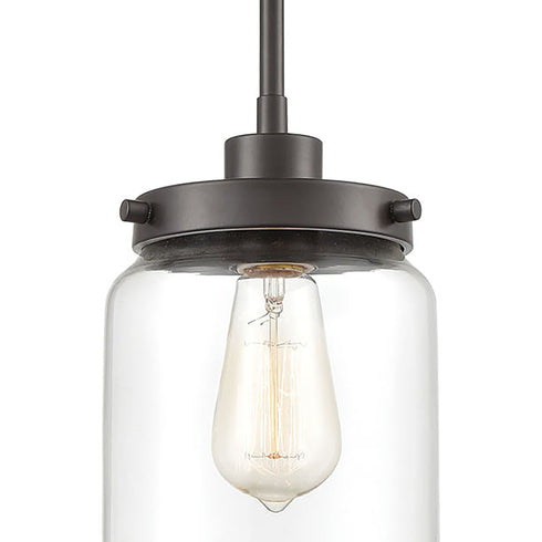 Elk Mason 1 Light Mini Pendant In Oil Rubbed Model: 85216/1