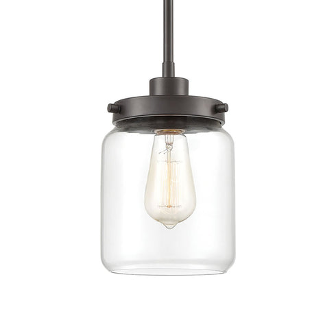 Elk Mason 1 Light Mini Pendant In Oil Rubbed Model: 85216/1