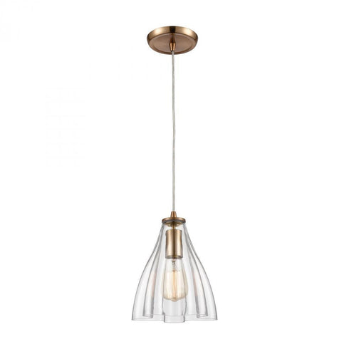 Elk Matilda 1 Light Mini Pendant In Satin Brass Model: 21172/1