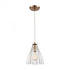 Elk Matilda 1 Light Mini Pendant In Satin Brass Model: 21172/1