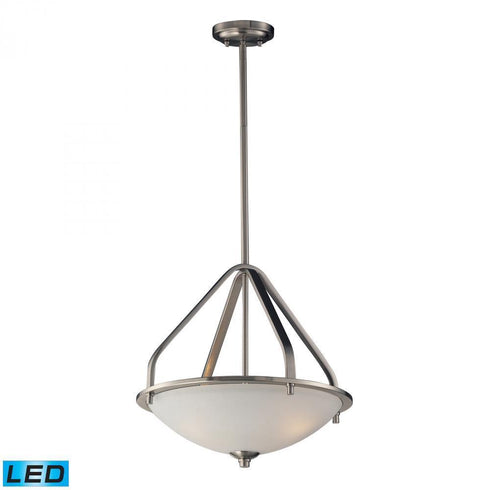 Elk Mayfield 3 Light Pendant In Brushed Nickel Model: 17143/3-LED