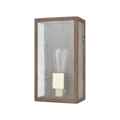 Elk Mckenzie 1 Light Outdoor Sconce In Dark Wood Model: 47130/1