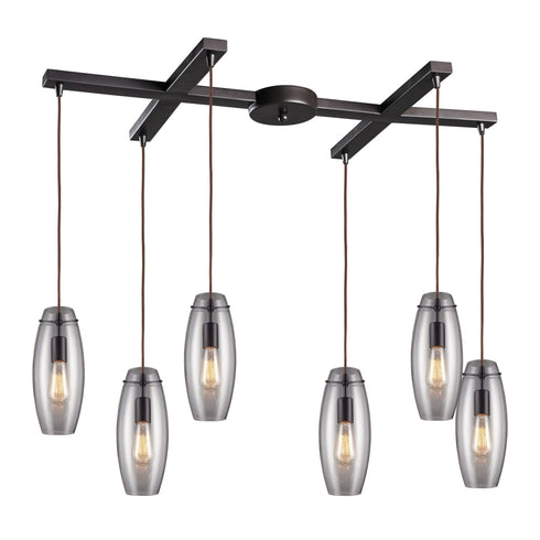 Elk Menlow Park 6 Light H Bar Pendant Fixture In Model: 60044-6