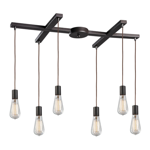 Elk Menlow Park 6 Light H Bar Pendant Fixture In Model: 60046-6