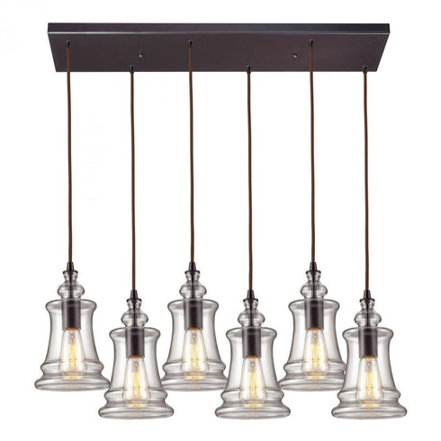 Elk Menlow Park 6 Light Rectangular Pendant Model: 60042-6RC