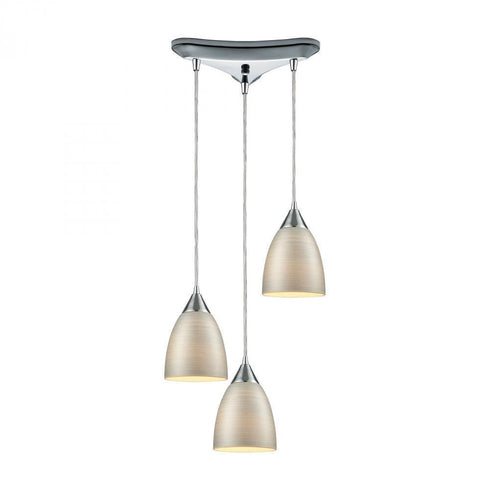 Elk Merida 3 Light Triangular Pendant Fixture In Model: 56530/3