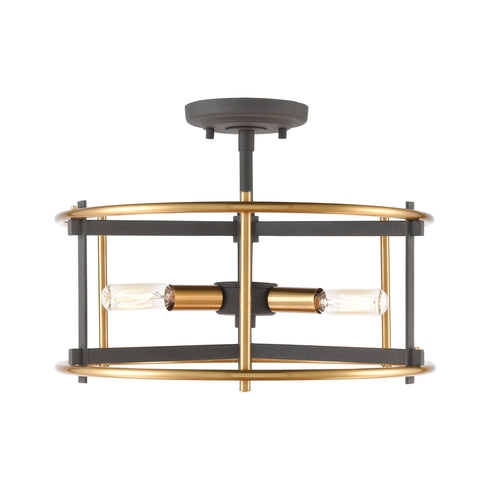 Elk Millington 3 Light Semi Flush Mount In Model: 46651/3