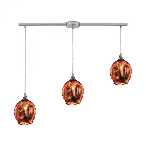 Elk Morph 3 Light Linear Mini Pendant Fixture In Model: 10502/3L