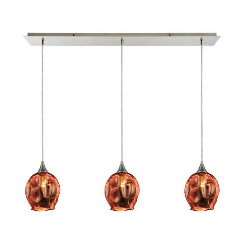 Elk Morph 3 Light Linear Mini Pendant Fixture In Model: 10502/3LP