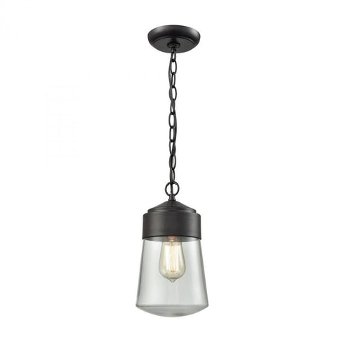 Elk Mullen Gate 1 Light Outdoor Pendant In Oil Model: 45118/1