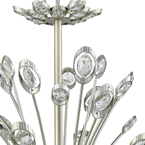 Elk Mullica 6 Light Chandelier In Aged Silver Model: 33184/6