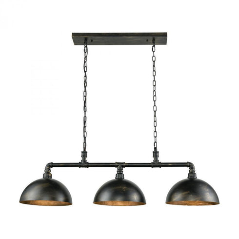Elk Mulvaney 3 Light Island Light In Black And Model: 18256/3