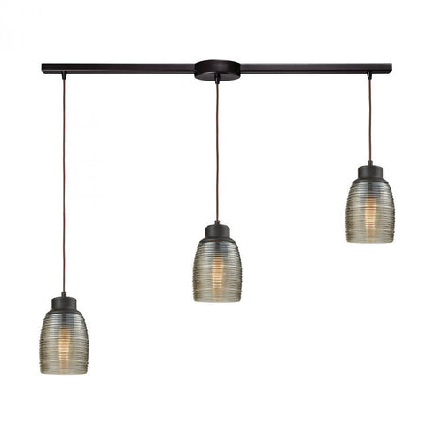 Elk Muncie 3 Light Linear Mini Pendant Fixture In Model: 46216/3L