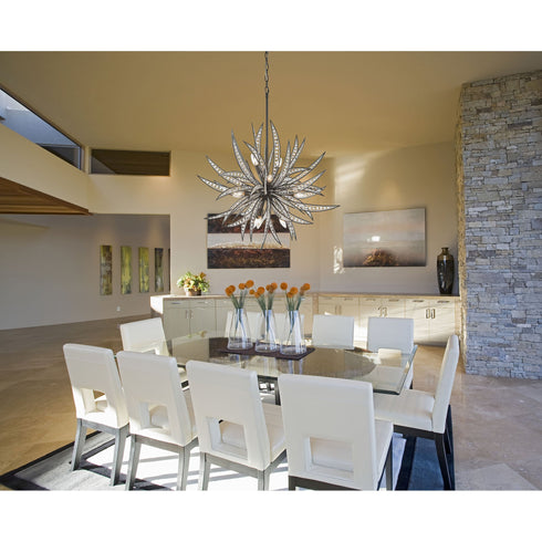 Elk Naples 11 Light Chandlier In Dark Graphite Model: 16365/11