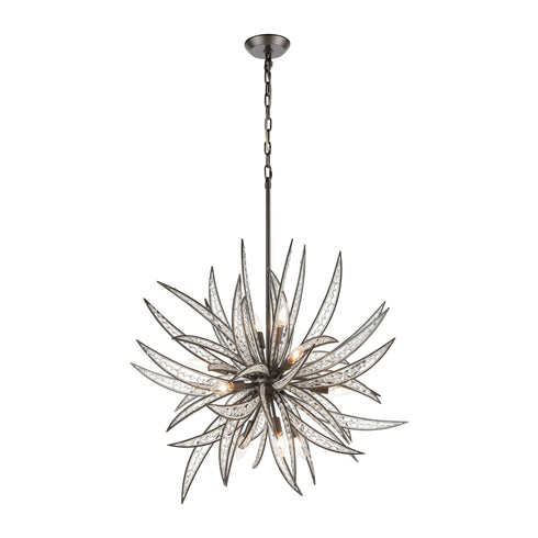 Elk Naples 11 Light Chandlier In Dark Graphite Model: 16365/11
