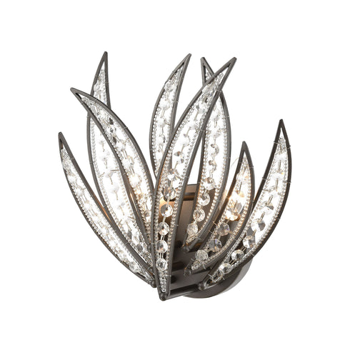 Elk Naples 2 Light Sconce In Dark Graphite With Model: 16361/2