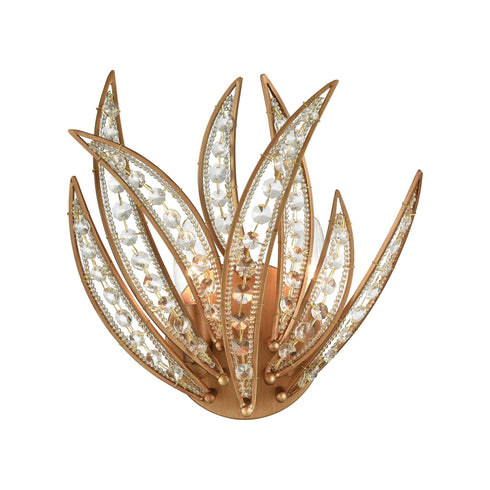 Elk Naples 2 Light Sconce In Matte Gold With Model: 16761/2