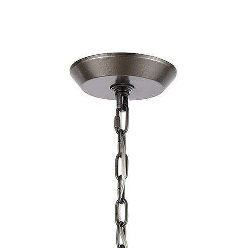 Elk Naples 8 Light Chandlier In Dark Graphite Model: 16364/8