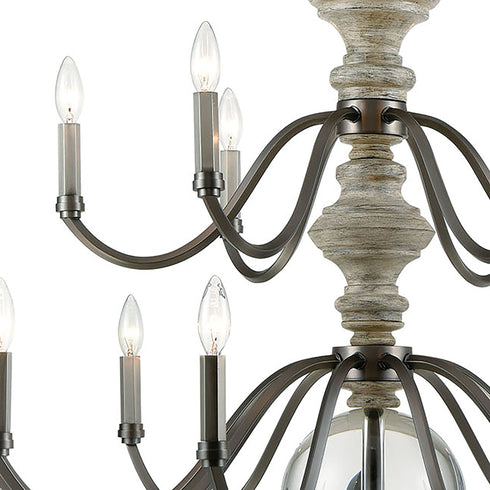 Elk Neo Classica 15 Light Chandelier In Aged Model: 32315/9+6