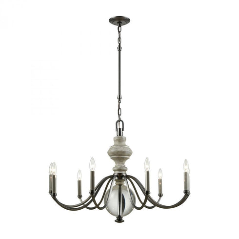 Elk Neo Classica 9 Light Chandelier In Aged Black Model: 32314/9