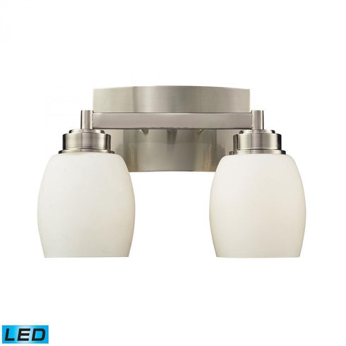 Elk Northport 2 Light Vanity Lamp In Satin Nickel Model: 17101/2-LED