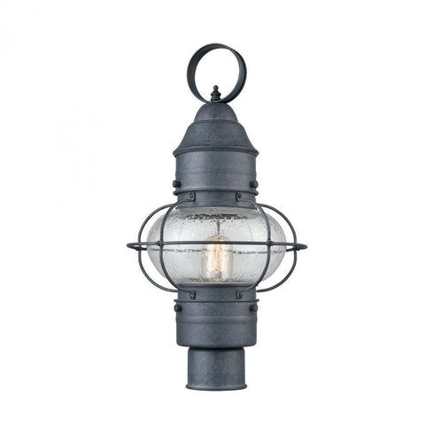 Elk Onion 1 Light Outdoor Post Mount In Aged Zinc Model: 57172/1