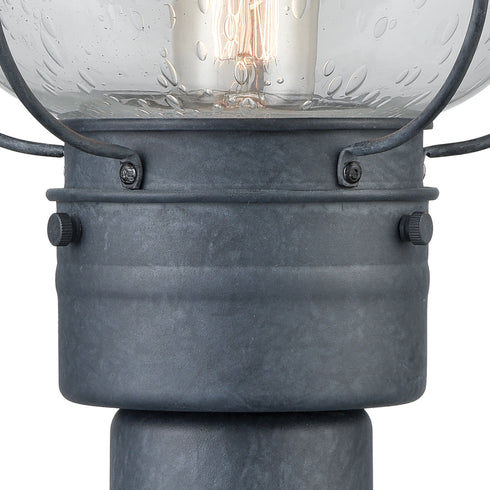 Elk Onion 1 Light Outdoor Post Mount In Aged Zinc Model: 57172/1