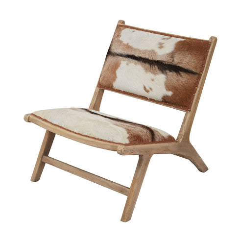 Elk Organic Modern Hairon Leather Lounger Model: 161-005
