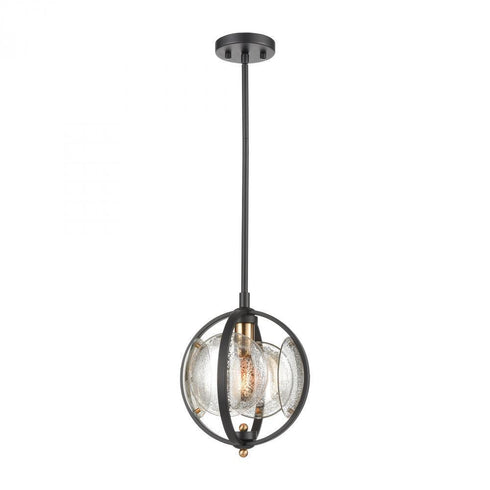 Elk Oriah 1 Light Mini Pendant In Matte Black Model: 15424/1