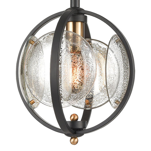 Elk Oriah 1 Light Mini Pendant In Matte Black Model: 15424/1