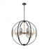 Elk Oriah 6 Light Chandlier In Matte Black With Model: 15426/6
