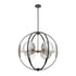Elk Oriah 6 Light Chandlier In Matte Black With Model: 15426/6