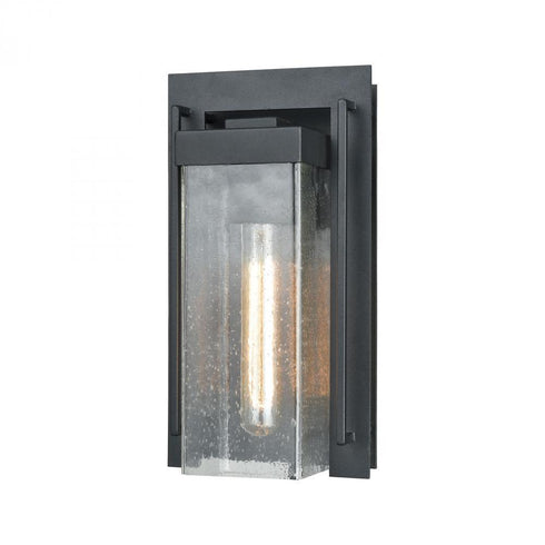 Elk Overton 1 Light Outdoor Sconce In Matte Black Model: 47500/1