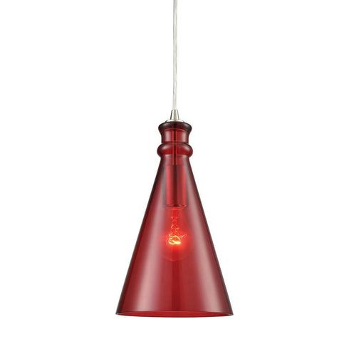 Elk Parson 1 Light Mini Pendant In Satin Nickel Model: 10781/1